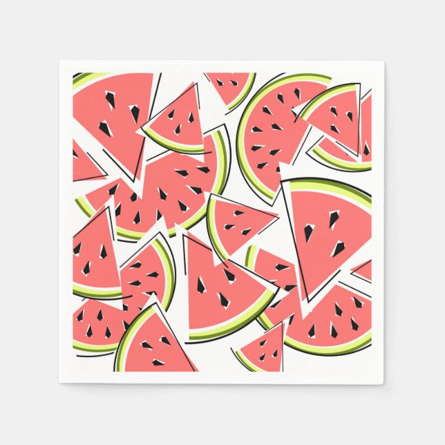 Wassermelonen-Papier Serviette (Vorderseite)