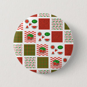 Wassermelonen-Patchwork Button