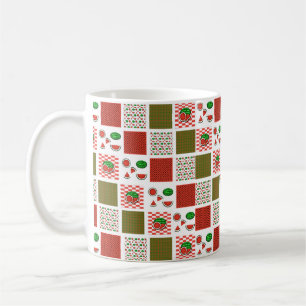 Wassermelonen-Patchwork Kaffeetasse