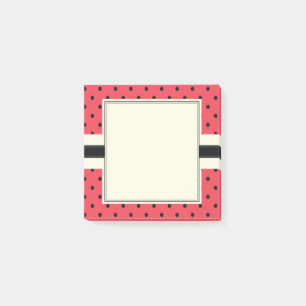 Wassermelonen-Polka dotiert moderne rosa und schwa Post-it Klebezettel