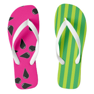 Wassermelonen Print Adult Flip Flops, breite Strei Flops