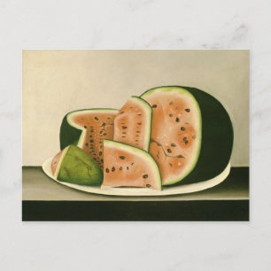 Wassermelonen-Rezeptkarte Postkarte