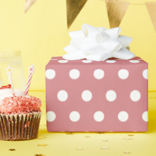 Wassermelonen Rosa und Weißpolka Dots Brautparty Geschenkpapier