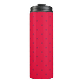 Wassermelonen-Rot-Punkte-Muster Thermosbecher