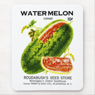 Wassermelonen-Samenpackungs-Etikett Mousepad
