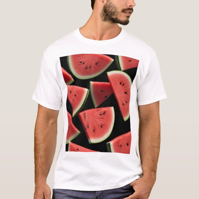 Wassermelonen-Scheibe-Ästhetik T-Shirt (Vorderseite)