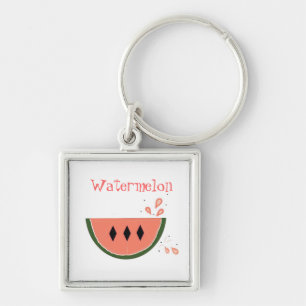 Wassermelonen-Scheibe Schlüsselanhänger
