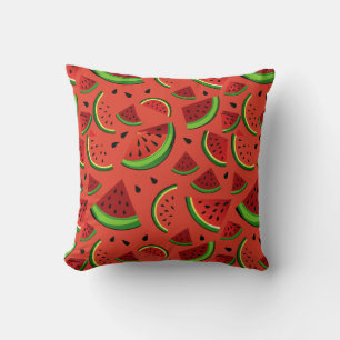 Wassermelonen-Scheiben Kissen