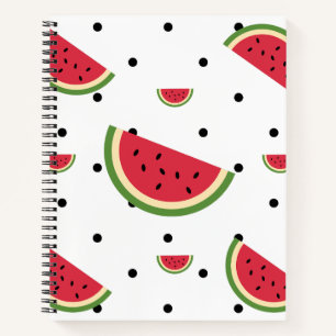 Wassermelonen-Scheiben-Muster Sommer-Picknick & Notizbuch