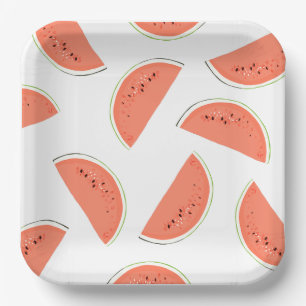 Wassermelonen Scheiben Pappteller