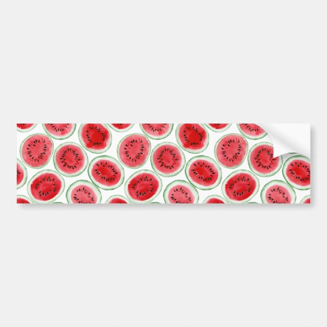 Wassermelonen-Schnittmuster Autoaufkleber (Vorne)