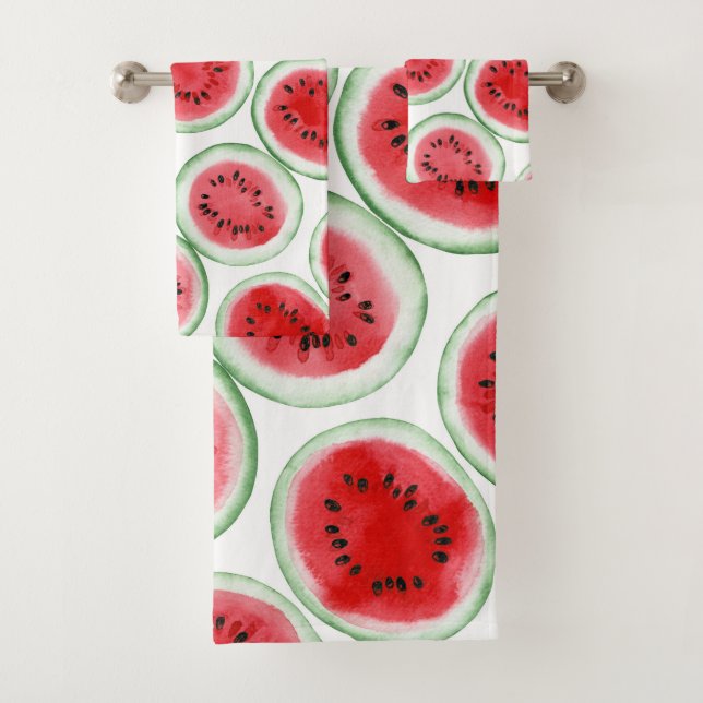 Wassermelonen-Schnittmuster Badhandtuch Set (Insitu)