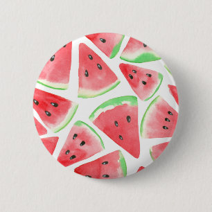 Wassermelonen-Schnittmuster Button