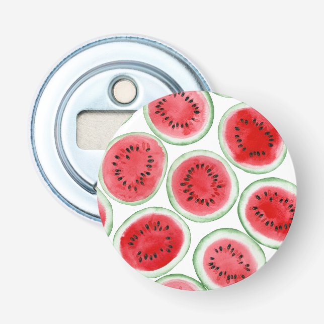 Wassermelonen-Schnittmuster Flaschenöffner (Vorderseite)