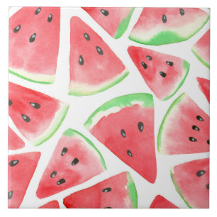 Wassermelonen-Schnittmuster Fliese