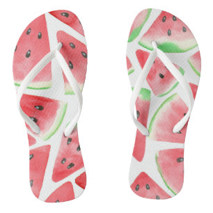 Wassermelonen-Schnittmuster Flip Flops