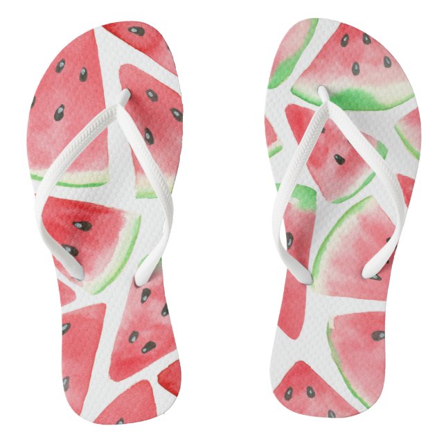 Wassermelonen-Schnittmuster Flip Flops (Fußbett)