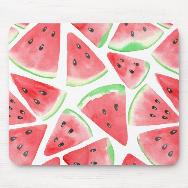 Wassermelonen-Schnittmuster Mousepad (Vorne)