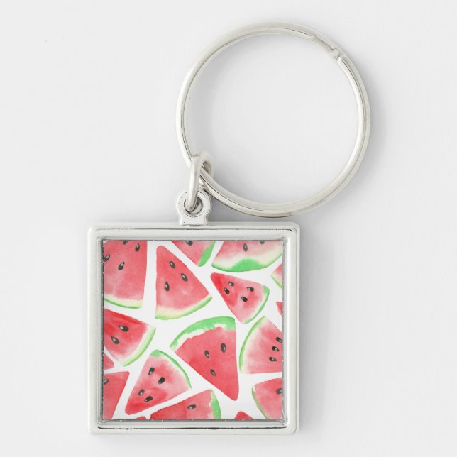 Wassermelonen-Schnittmuster Schlüsselanhänger (Vorne)