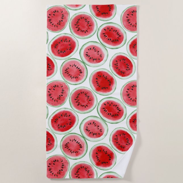 Wassermelonen-Schnittmuster Strandtuch (Vorderseite)