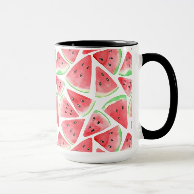 Wassermelonen-Schnittmuster Tasse (Rechts)