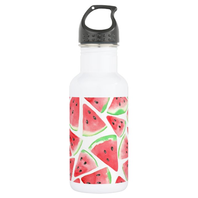 Wassermelonen-Schnittmuster Trinkflasche (Vorderseite)