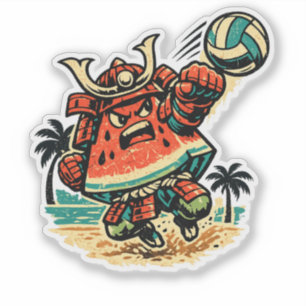 Wassermelonen-Shogun-Beachvolleyball — Sommerkrieg Aufkleber