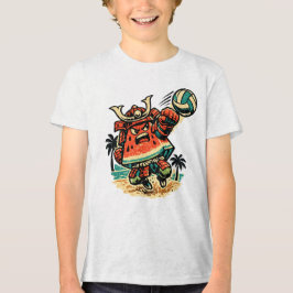 Wassermelonen-Shogun-Beachvolleyball — Sommerkrieg Tri-Blend Shirt