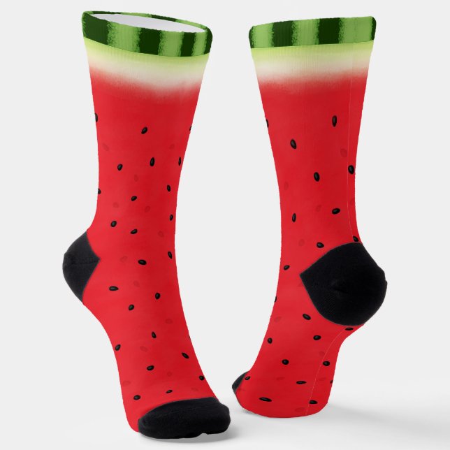 Wassermelonen Socken (Gewinkelt)