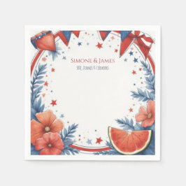 Wassermelonen Sommer 4. Juli Party Dekoration Serviette