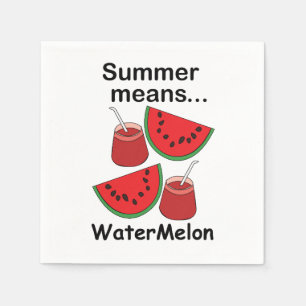 Wassermelonen-Sommer bedeutet Wassermelonen-Frucht Serviette