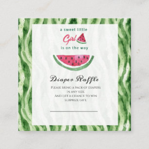 Wassermelonen-Sommer-Mädchen-Baby-Shower-Windel-Ra Begleitkarte