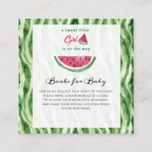 Wassermelonen Sommer Süße Mädchen Bücher für Baby Begleitkarte