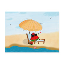 Wassermelonen Strand Sommerferien