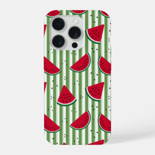 Wassermelonen-Streifen-Nahtloses Muster iPhone 15 Pro Hülle