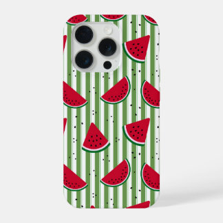 Wassermelonen-Streifen-Nahtloses Muster iPhone 15 Pro Hülle