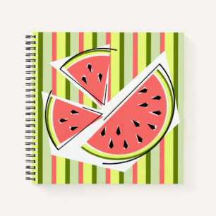 Wassermelonen Streifen Notizbuch