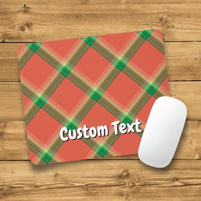 Wassermelonen-Tartan-Mauspad Mousepad (Von Creator hochgeladen)