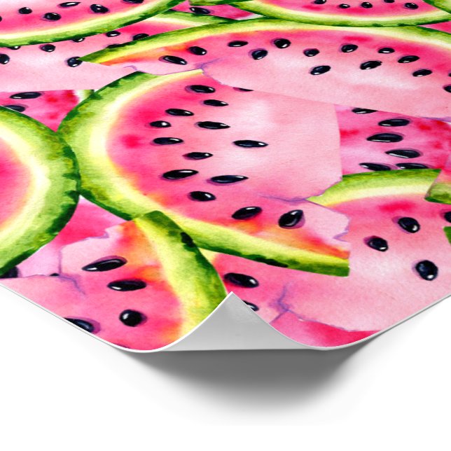Wassermelonen-Überraschungsplakat Poster (Ecke)