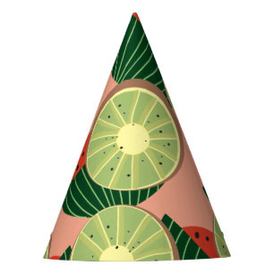 Wassermelonen und Kiwis Partyhütchen