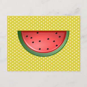 Wassermelonen und Polstern Postkarte