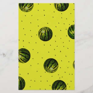 Wassermelonen und Saatgut Briefpapier