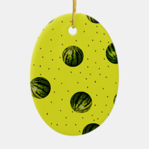 Wassermelonen und Saatgut Keramik Ornament