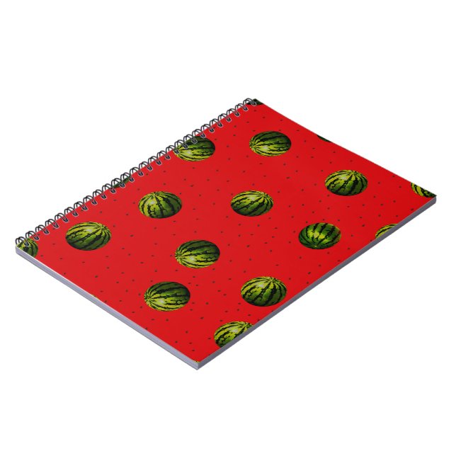 Wassermelonen und Samen Notizbuch Notizblock (Linke Seite)
