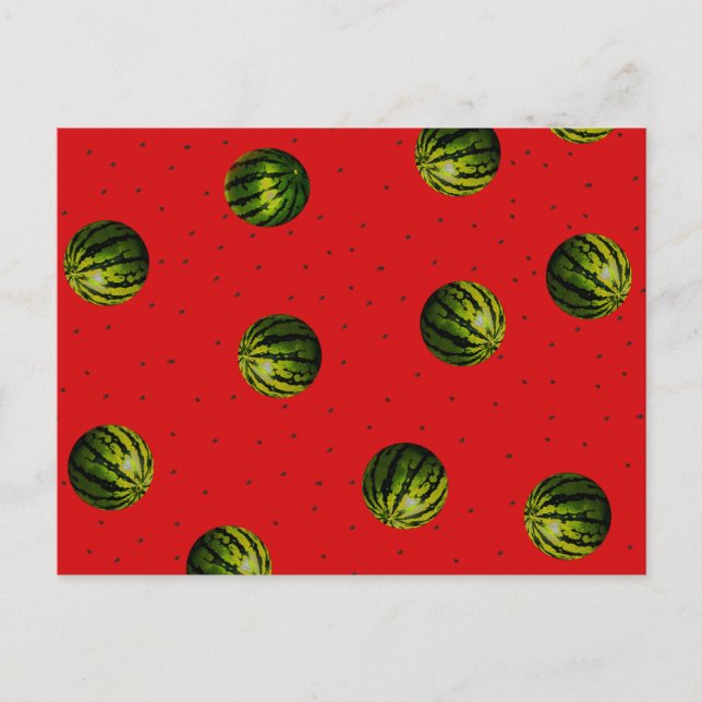 Wassermelonen und Samen Postkarte (Vorderseite)