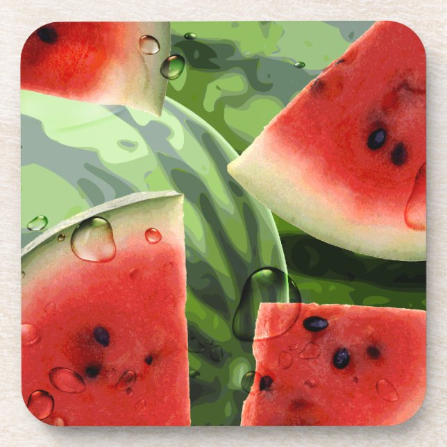 Wassermelonen-Untersetzer Untersetzer (Vorderseite)