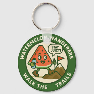 Wassermelonen-Wanderer Wandern Auf Den Wegen Schlüsselanhänger