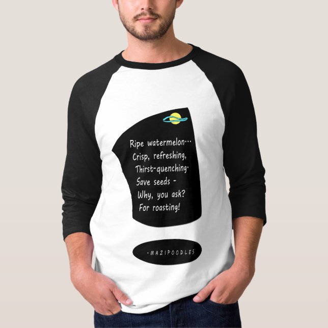 Wassermelonen - Weißes Lettern T-Shirt (Vorderseite)