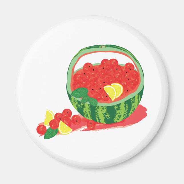 Wassermelonenkorb Magnet (Vorne)