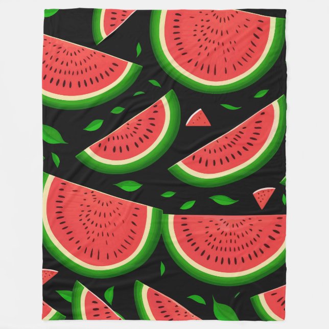 Wassermelonenmuster Fleecedecke (Vorderseite)
